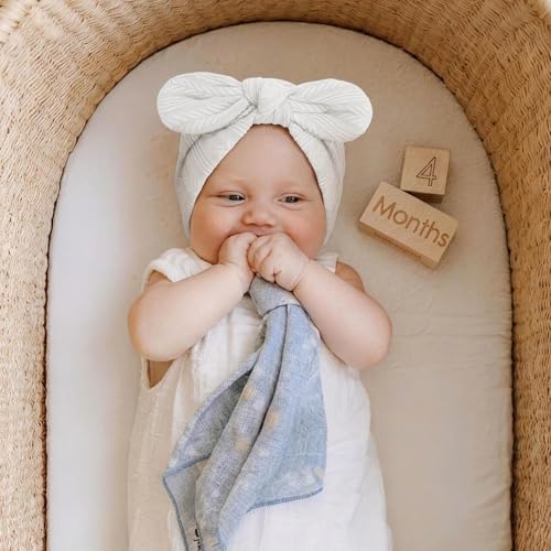 DRESHOW BQUBO Newborn Baby Bow Knot Turban Hat Hospital Hat Baby Infant Beanie - Image 3