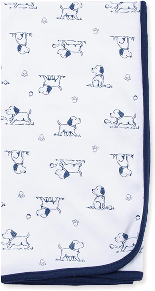 Little Me Blankets for Baby Boys' Puppy Toile Swaddling Receiving Blanket - Image 2