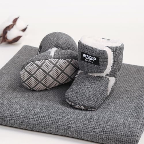 Ohwawadi Infant Baby Boots Boys Girls Cozy Fleece Slippers Snow Boots Winter - Image 2