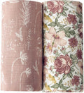 Little Jump 2 Pack Western Wild Flowers Muslin Swaddle Blankets by LittleJump