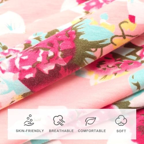 DRESHOW BQUBO Baby Girl Newborn Floral Receiving Blankets - Image 6