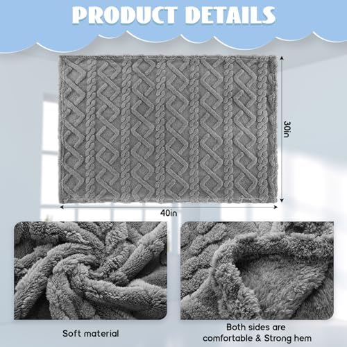VitalCozy 4 Pcs Fleece Baby Blankets 3D Plush Soft Newborn, Warm Receiving - Image 2