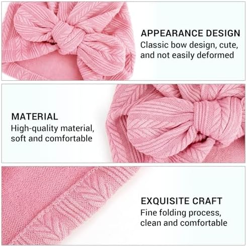 DRESHOW BQUBO Newborn Baby Bow Knot Turban Hat Hospital Hat Baby Infant Beanie - Image 4