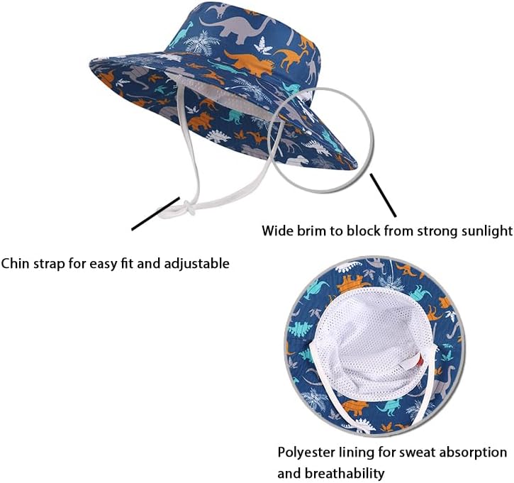 LANGZHEN Sun Protection Hat for Kids Toddler Boys Girls Wide Brim Summer - Image 2