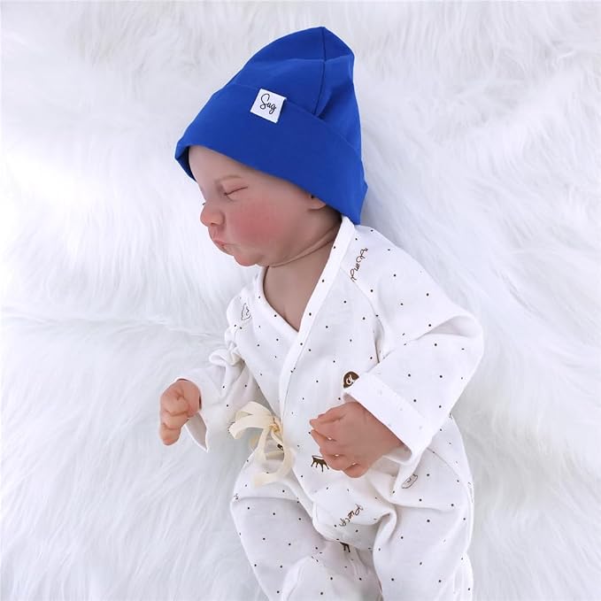 Jersey Beanie Hat for Newborn Baby Boys Girls Silky Satin Lined Hats Bonnet - Image 5