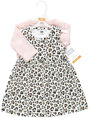 Hudson Baby Infant and Toddler Girls Cotton Dress and Cardigan Set - Image 2