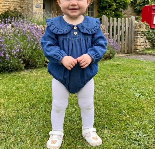Baby Girl Denim Outfit Button Romper Jean Jumpsuit Shorts Overalls Toddler - Image 4