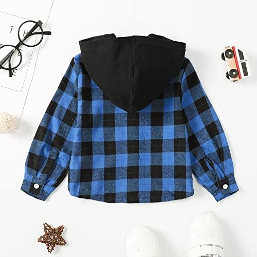 Toddler Baby Boy Long Sleeve Shirt Flannel Buffalo Plaid Shirts Button Down - Image 5