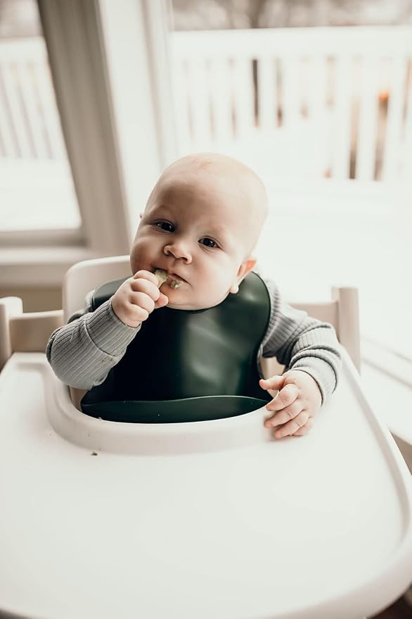 Three Little Tots Modern Silicone Baby Bib – Adjustable Fit Waterproof Catch - Image 6