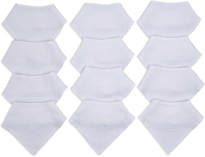 Cotton Bandana Drool Bibs for Baby Girl Boys for Drooling and Teething for 8 by maiwa