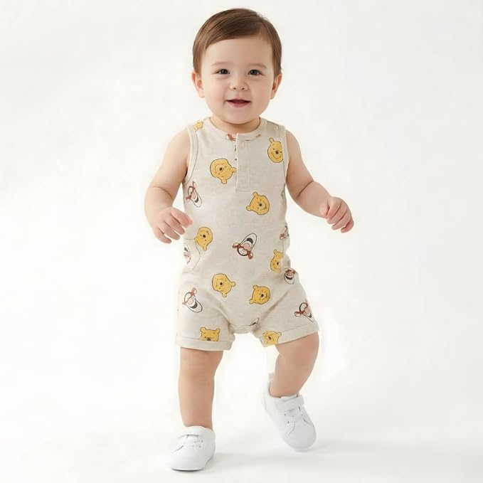 Disney Cars Pooh Mickey Stitch Baby Boys 2 Pack Romper - Image 7