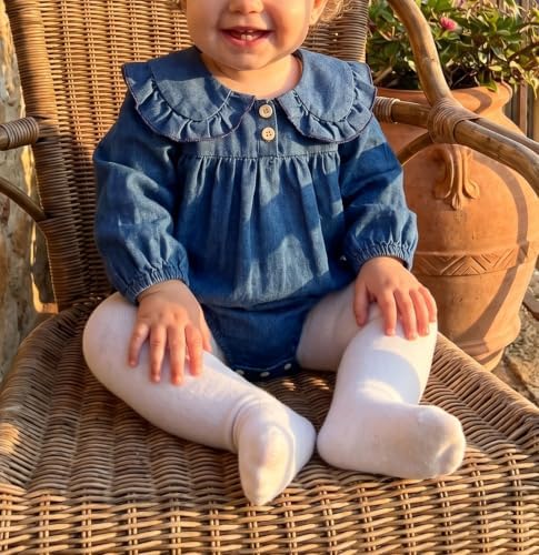 Baby Girl Denim Outfit Button Romper Jean Jumpsuit Shorts Overalls Toddler - Image 2