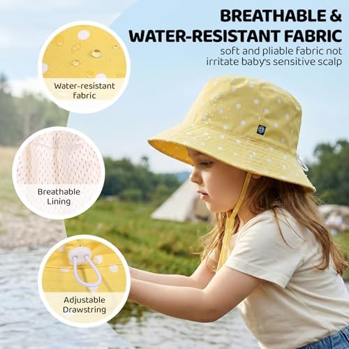 Toddler Bucket Hats UPF 50+ Baby Sun Hat Adjustable Kids Sun Protection Summer - Image 3