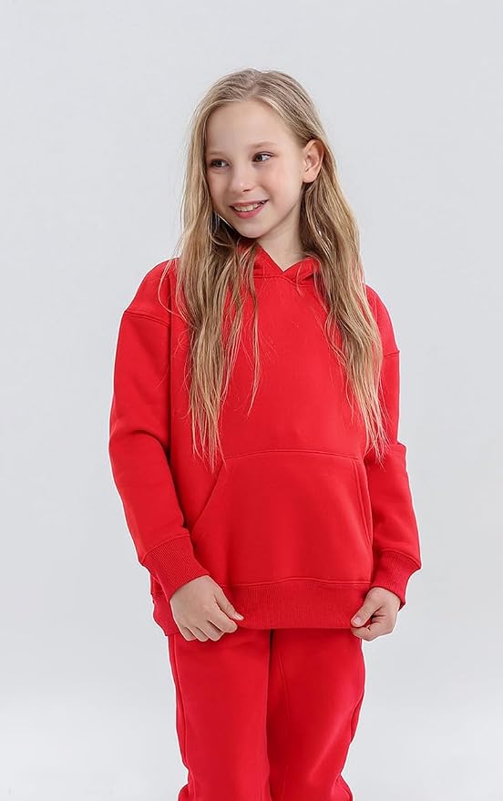 Toddler Boys Girls Sweatshirt Cotton Solid Fall Pullover Hoodie | Long Sleeve - Image 2