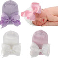 Newborn Baby Hat Infant Caps Baby Boy Girl Toddler Hospital Hats Bow Double by Upeilxd