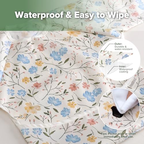 haakaa Long Sleeve Baby Bib, Waterproof & Adjustable Baby Smock Bib - Image 4