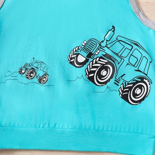 SANMIO Toddler Boy Clothes Summer Outfits Hoodie Tank Tops and Shorts Set - Image 6