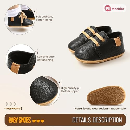Meckior Baby Booties Newborn Infant Unisex Baby Girls Boys Velvet Rubber - Image 5