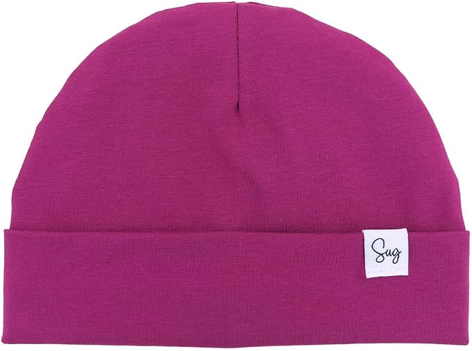 Jersey Beanie Hat for Newborn Baby Boys Girls Silky Satin Lined Hats Bonnet by Sugarmelon