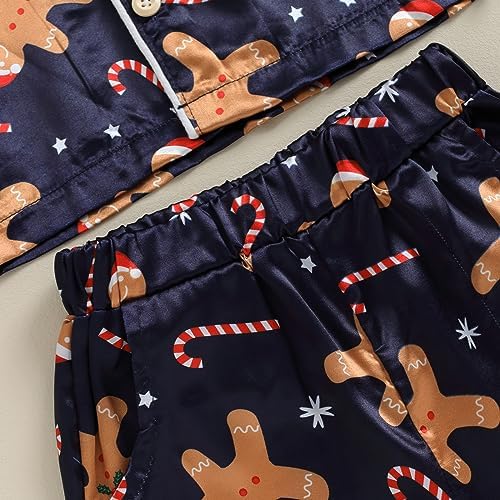 Kids Baby Girl Boy Satin Pajamas Set Button Down Sleep Shirt Top+Long Pants - Image 5