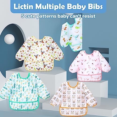 Lictin Long Sleeve Bibs 5 Pack - Image 2