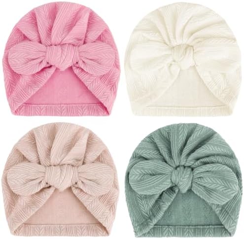DRESHOW BQUBO Newborn Baby Bow Knot Turban Hat Hospital Hat Baby Infant Beanie by DRESHOW