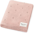 100% Luxury Organic Cotton Pointelle Knit Baby Quilt Blanket by BleuLaLa