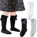 Baby Knee High Socks Infant Toddler Bow Ruffled Cotton Long Socks Stockings by Miniangel