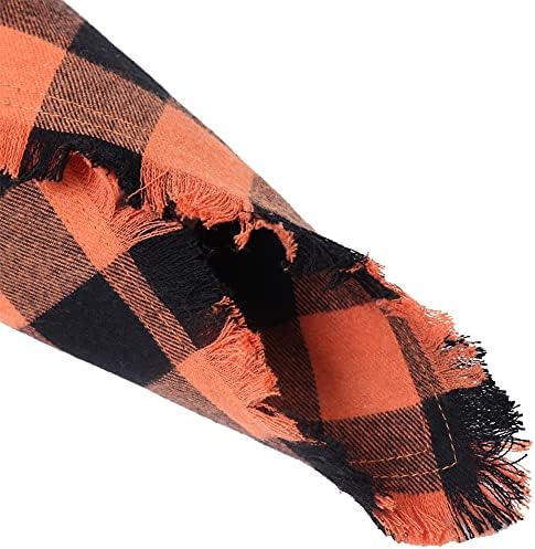 Fall Dog Bandana Autumn Thanksgiving Plaid Reversible Triangle Bibs Scarf - Image 3