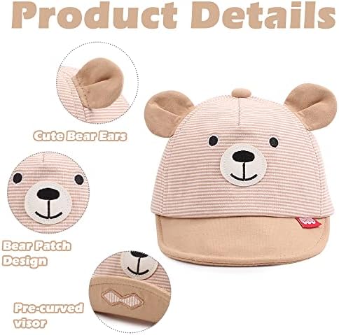 JANGANNSA Baby Duck Cap Infant Kids Sun Hat Bear Cute Cartoon Caps Spring Summer - Image 4