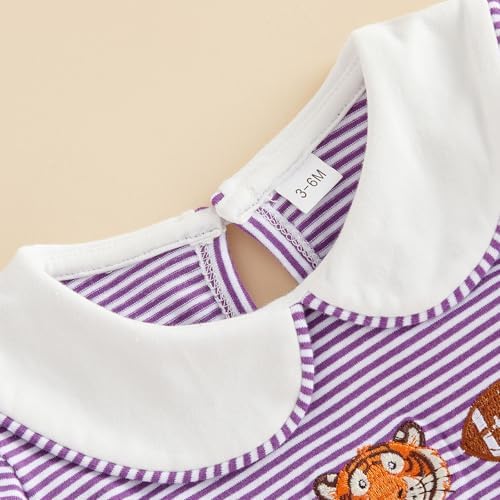 Baby Boy Girl Bubble Romper Short Sleeve Collar Summer Bodysuit - Image 4
