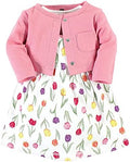 Hudson Baby Infant and Toddler Girls Cotton Dress and Cardigan Set by HudsonBaby