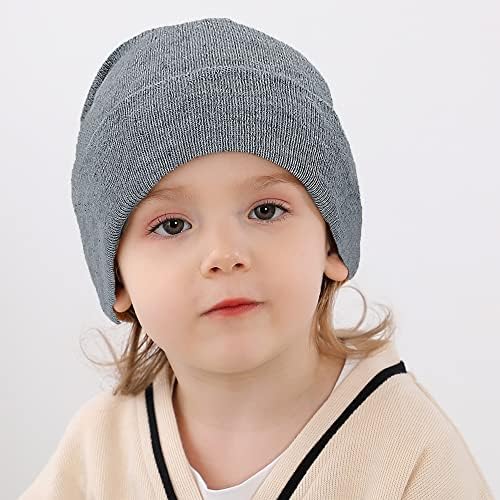 DOOVID Toddler Beanie Kids Warm Knit Beanie Hat Baby Boys Girls Knit Caps - Image 2