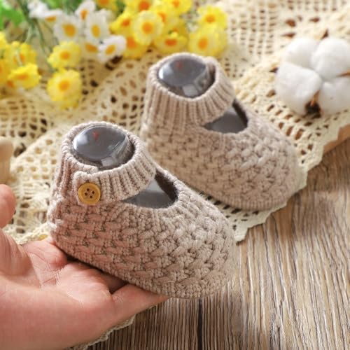Baby Booties Hand Knit Boots Slippers Soft Warm First Walkers Socks Shoes - Image 6