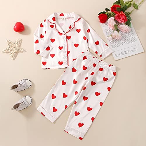 Kids Baby Girl Boy Satin Pajamas Set Button Down Sleep Shirt Top+Long Pants - Image 3