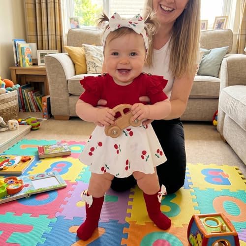 Giraropa Newborn Baby Girl Clothes Smocked Bubble Romper Dress + Socks + - Image 3