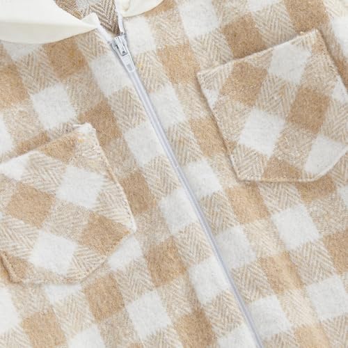 Douhoow Baby Boy Hooded Romper Long Sleeve Boy Plaid Hoodies Baby Jacket Infant - Image 4