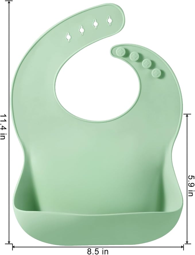PandaEar Silicone Baby Feeding Set, 6-12 Months, Bib Plate Bowl Cup Spoon - Image 3