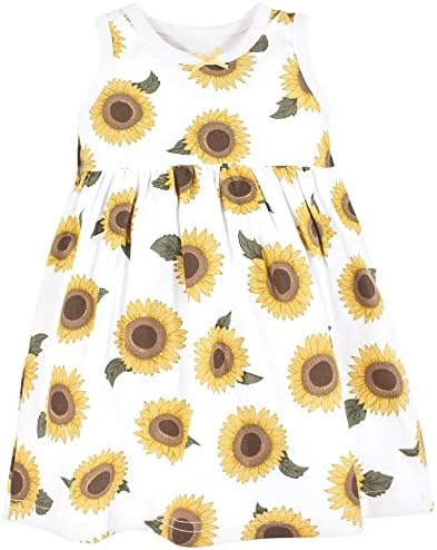 Hudson Baby Infant and Toddler Girls Cotton Dress and Cardigan Set - Image 4