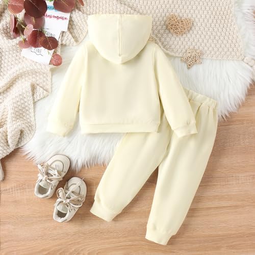 Happy Town Baby Fall Outfits for Girl Boy Long Sleeve Hoodie Top and Long - Image 3