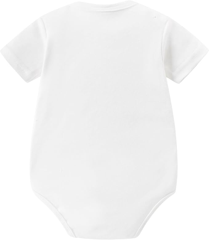 AIWUHE Unisex-Baby Short Sleeve Bodysuits Cotton One-piece Boy Girl Summer - Image 2