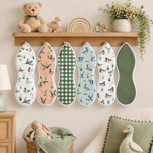 party greeting 6 Pcs Mallard Duck Baby Burp Cloths - Image 4