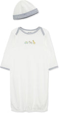 Little Me Clothes Baby Gender Neutral 2-Pc Nightgown and Cap Set 100% Cotton by LittleMeChildrensApparel
