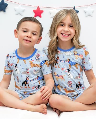 babee Reshinee Bamboo Viscose Toddler Boys Pajamas Set, Short Sleeve Kids - Image 6