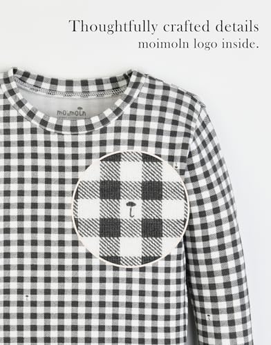 moimoln Cotton Modal Baby Toddler Pajamas Check Solid Leopard 6M-8Y - Image 4