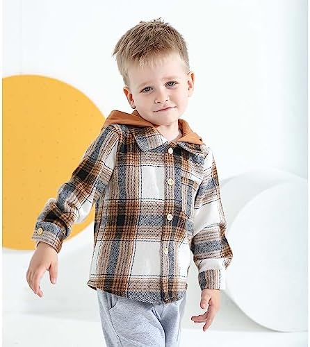 Toddler Baby Boy Long Sleeve Shirt Flannel Buffalo Plaid Shirts Button Down - Image 3
