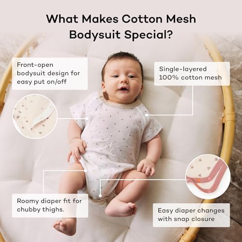 Konny Baby Bodysuit 2-Pack Cotton Mesh Short-Sleeve Newborn Baby Boy Girl - Image 2