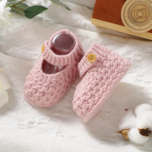Baby Booties Hand Knit Boots Slippers Soft Warm First Walkers Socks Shoes - Image 4