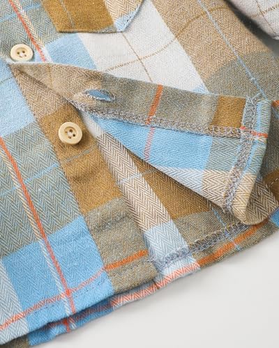 Toddler Baby Boy Long Sleeve Shirt Flannel Buffalo Plaid Shirts Button Down - Image 5