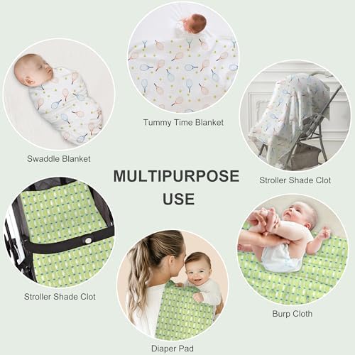 Baby Swaddle Blankets, Bamboo Muslin Receiving Blanket | 2-Pack, Lightweight & - Image 6